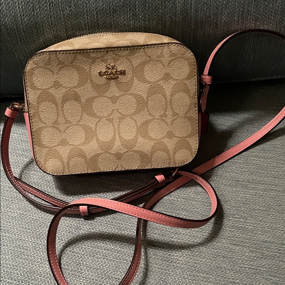 Coach Beige and Mauve Crossbody Bag